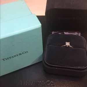 Tiffany & Co. Platinum and Diamond solitaire ring.